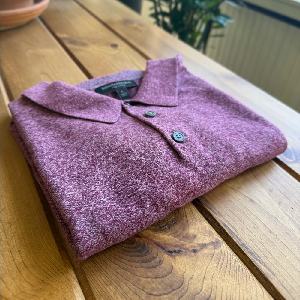 Banana Republic Silk Linen Polo Shirt